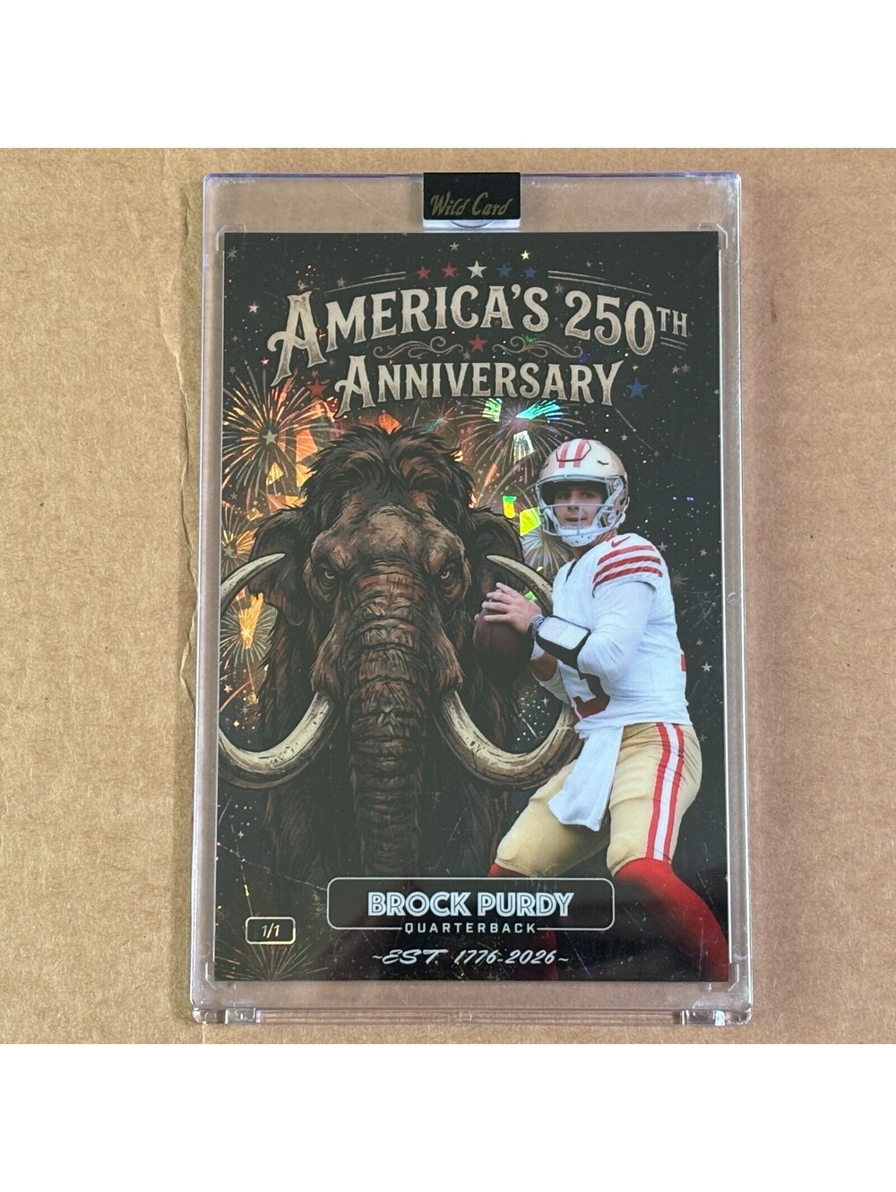 2026 Wild Card America's 250th Anniversary Brock Purdy Mammoth DMM2FW01-BP
